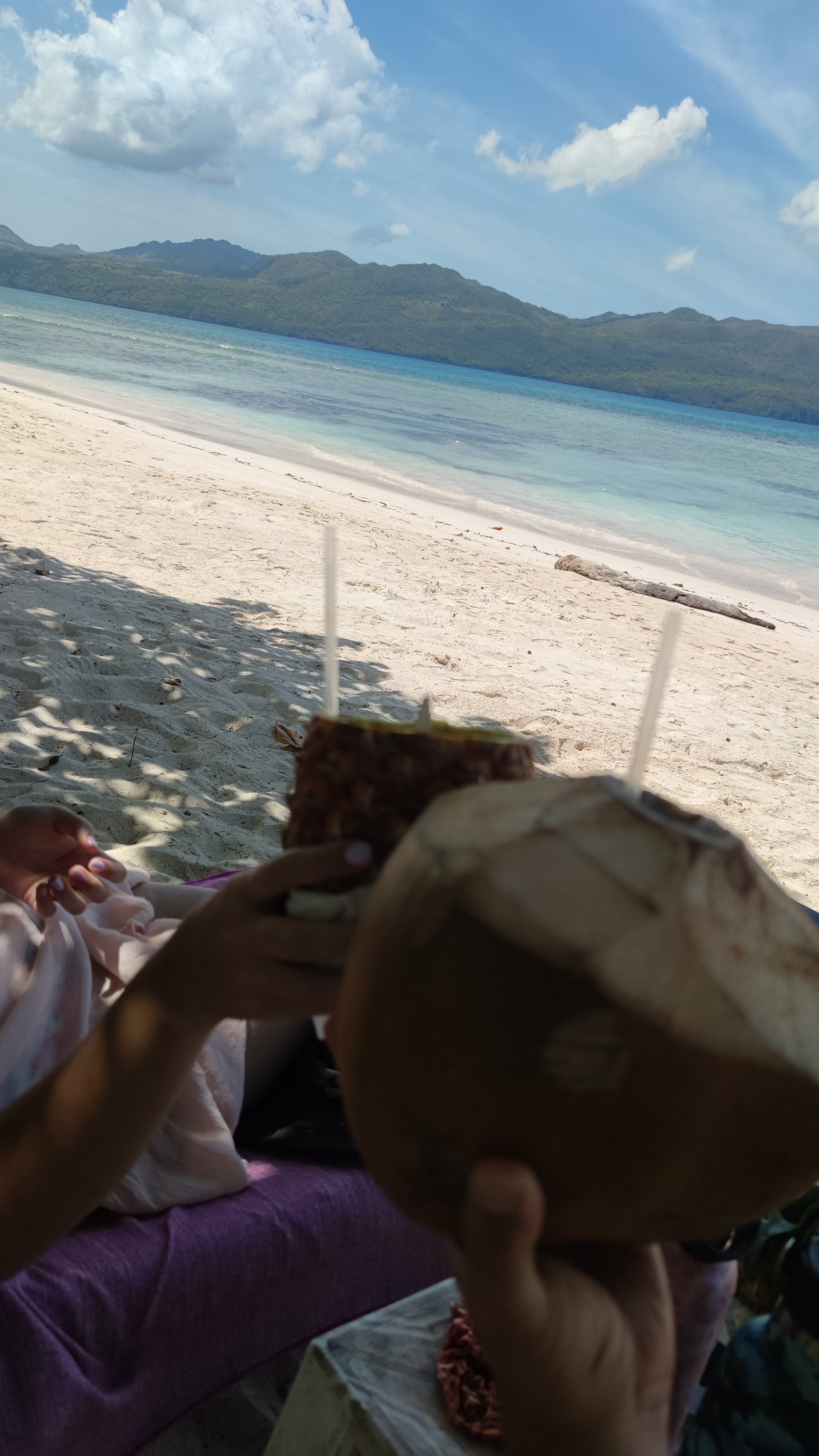 Disfrutar un  coco loco y una piña colada en el caribe🏝
